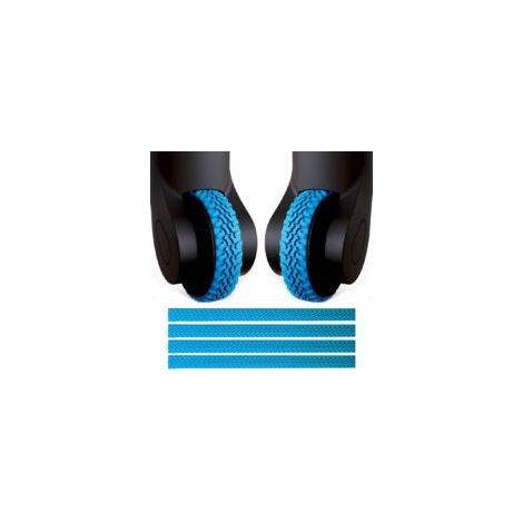 Convient pour l'ensemble de 4 housses de bagages Lntyq, housses de roues de bagages en silicone bleu, housse de protection pour valise de voyage, réduit le bruit et les vibrations. (1/2)