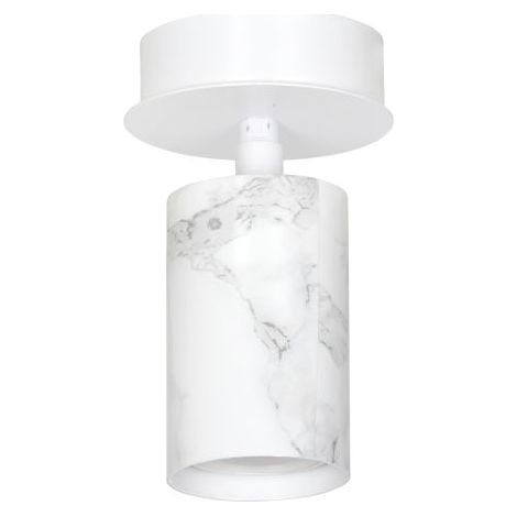 Deckenlampe GU10 Grau Weiß Marmor Optik Metall Deckenleuchte Flur Wohnzimmer