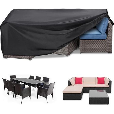 Telo di copertura impermeabile per panchina doppia da giardino, 210D, 150x90x71 cm, con protezione UV. (1/5)