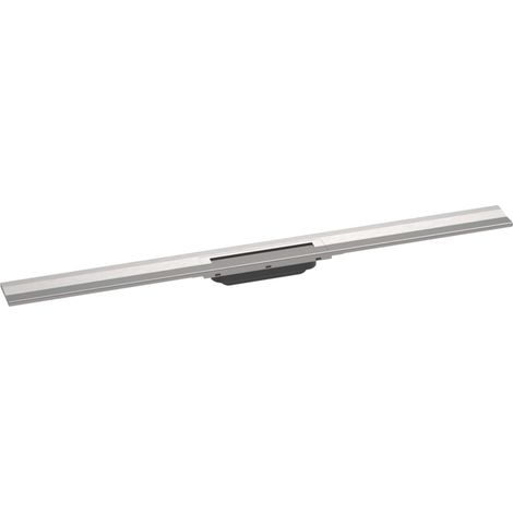 Hansgrohe RainDrain Flex - Canaleta de ducha lineal con rejilla de acero inoxidable 1000, junto a la pared, acortable, acero inoxidable cepillado 56053800 (1/5)
