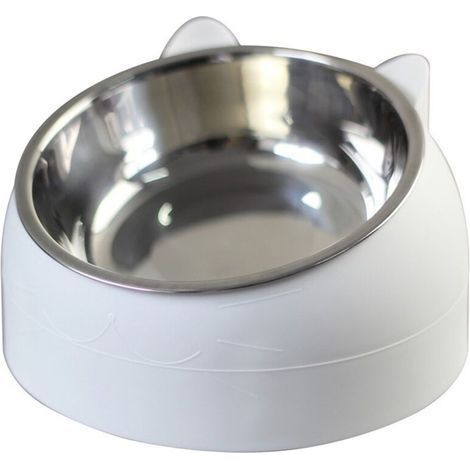 Cat Bowl, Inclined Cat Bowl, 15° Inclined Platform Cat Bowl, Small Dog Bowl, Non-Slip Dog Cat Bowl, Raised and Inclined Cat Bowl, Bowls for Cats, 200ML (1/4)