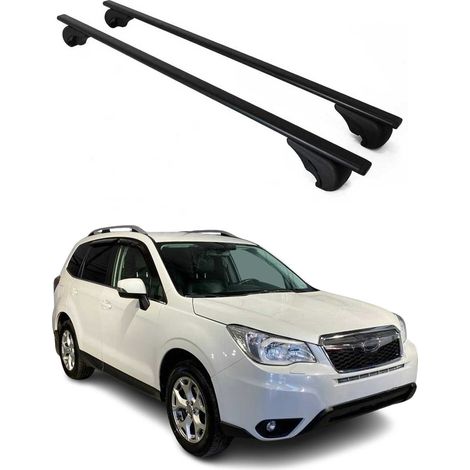 OMAC Dachträger Querträger für Subaru Forester IV 2013-2018 – Abschließbar – Max. 75 kg – 2 Stangen Stahl Schwarz (1/5)