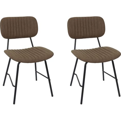 Chaise - HOME DECO FACTORY - Taylor - Épurée - Marron (1/5)
