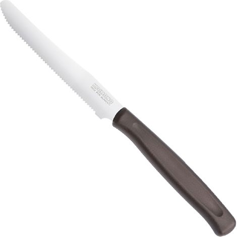 COLTELLO DA TAVOLA SEGHETTATO manico tortora
