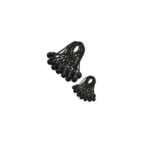 30 Pices Tendeur Elastique, Tendeur Bache, Sandow Elastique, Tendeur lastique pour Pavillon, Bche, Camping, Tente, Rideaux Harnais dExtension(200mm ), (1/4)