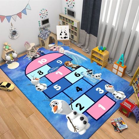Tappeto - INBOXXARTY - Congelato elsa - 80x160CM - Multicolore - Tappeto per bambini