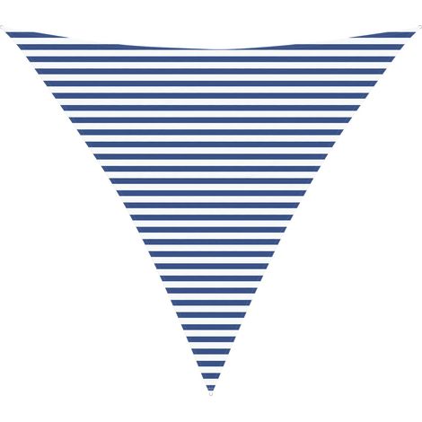 Toldo Vela de Sombra Azul y Blanco 4,5 x 4,5 x 4,5 m vidaXL