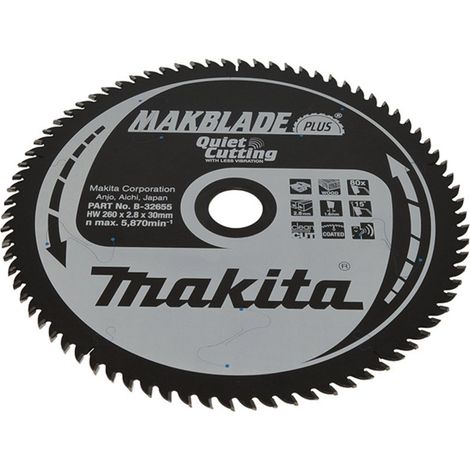 Makita Sägeblatt MAKBLADE+ 260x30x80Z, 2,8 mm (1/2)