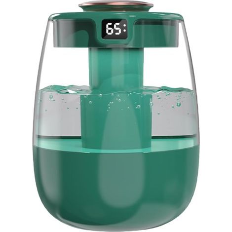 Humidificador de doble pulverización con dos modos de niebla y luz nocturna, adecuado para el coche, la oficina y el hogar, verde (1/5)