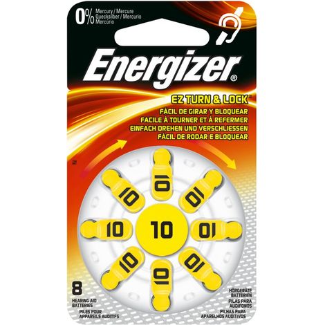 pila energizer zinc air turn & lock larga duración libre de mercurio (1/5)