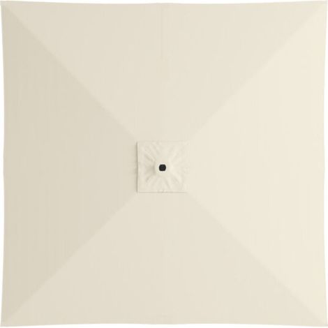 Parasol de jardin carré en polyester, auvent de rechange pour parasol de marché de 2 m, auvent de rechange pour parasol de table d'extérieur (blanc cassé) (1/3)
