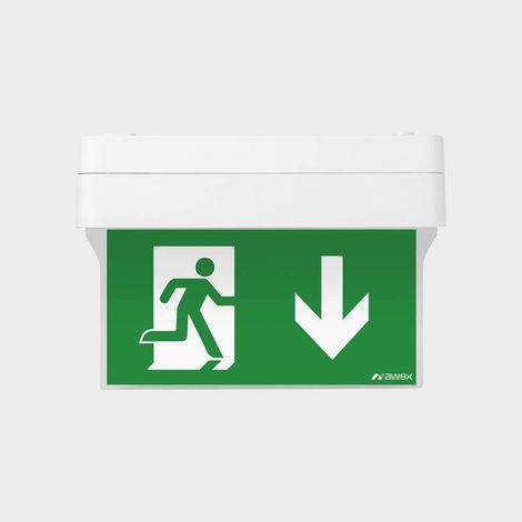 Flèche pour luminaire de secours N LED IP40 1W 1h double usage AT blanc ARN/1W/B/1/SA/