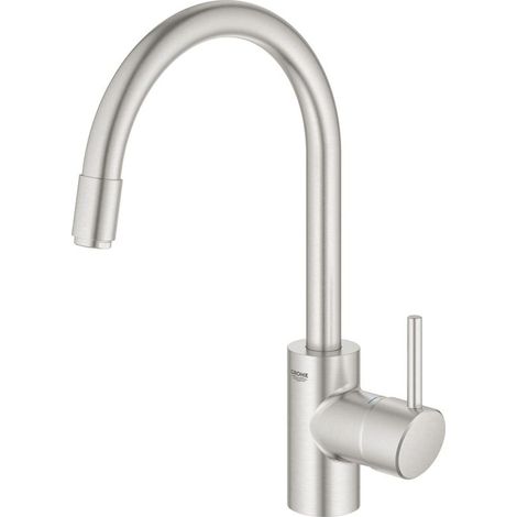 GROHE Concetto Einhand-Spültischarmatur, Ausladung 215mm, hoch, (1/5)