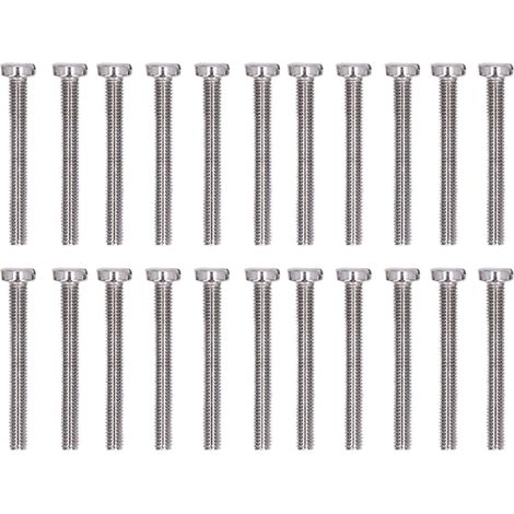 Lot de 50 vis à tête fendue en forme de fromage, acier inoxydable A2-70, adaptées aux machines de précision et à l'usage domestique, M3 M3x25. (1/5)