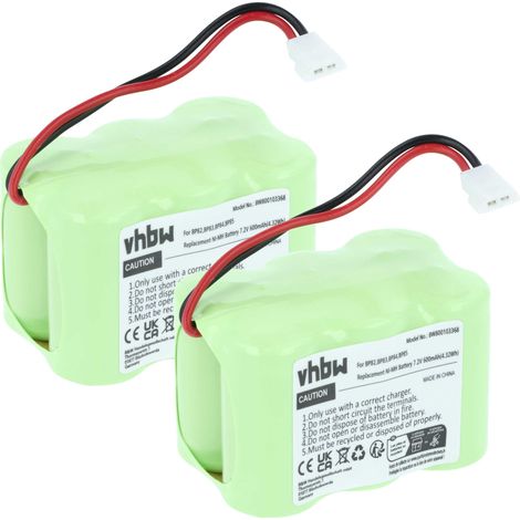 vhbw 2x Akku Ersatz für Icom BP-82, BP-85, BP-84, BP-83 für Funkgerät, Walkie Talkie (600 mAh, 7,2 V, NiMH)