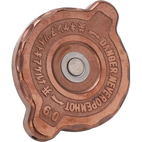 Bouchon de réservoir de carburant diesel standard / protection pour réservoir d'eau moteur, adapté aux véhicules lourds tels que les excavatrices et les chargeuses. Or rose, taille moyenne. (1/5)