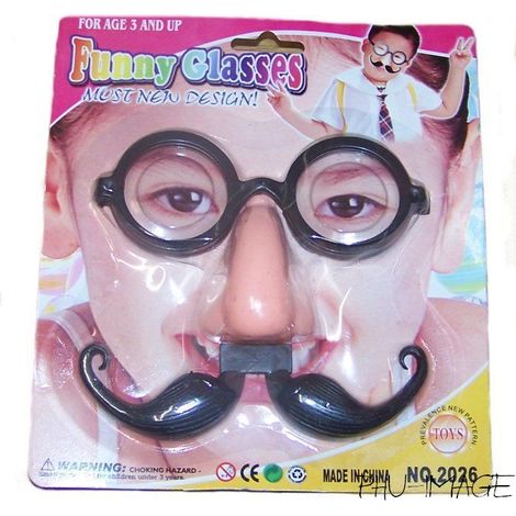 Gafas de profesor con bigote y nariz (1 unidad).