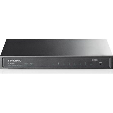 Tp-link jetstream tl-sg2008 switch di rete gestito l2/l2+ gigabit ethernet (10/100/1000) nero (1/4)