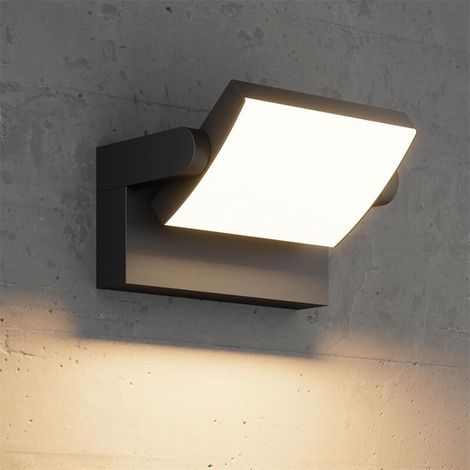 Applique murale extérieure LED, orientable à 360°, style moderne, étanche IP54, projecteur extérieur orientable, lumière chaude 3000K. (1/5)