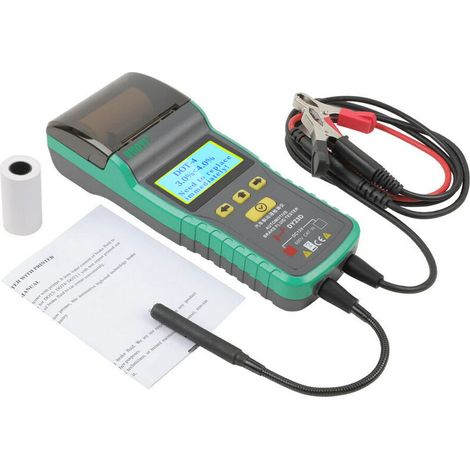 Testeur de liquide de frein de voiture avec imprimante Outil de test précis pour affichage numérique de voiture Outil de vérification de la teneur en eau du liquide de frein automobile avec alarme son