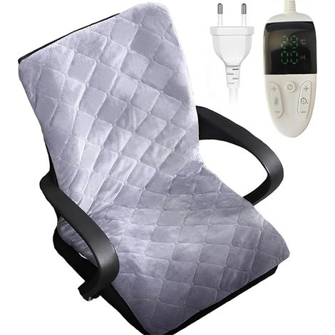 Heated Office Chair, Heated Chair Pad for Hips and Back, Heating 40x90cm Large Area Heated Seat and Back Cushion (1/5)