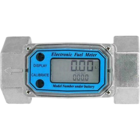1-Zoll-Digital-Turbinendurchflussmesser für Diesel, Wasser und Kraftstoff, Ovalrad-Druckmesser, NEU (1/5)