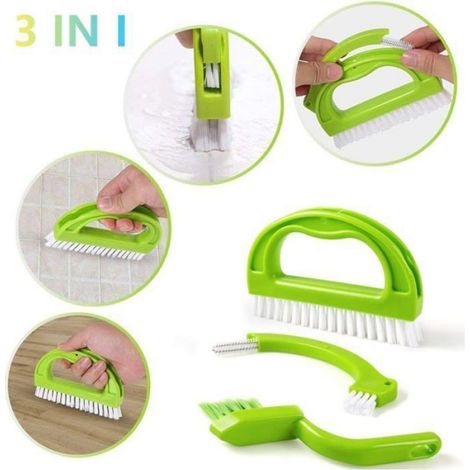 3 Brosse de nettoyage,Joints carrelage,Rainures fenêtres,Éviers,Salle de bain cuisine (1/3)