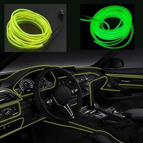 Flexibler EL-Draht 5m, Neonlichtschlauch, Leuchtendes Grün, DC 12V (1/5)