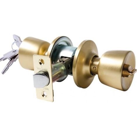 Serrure tubulaire TESA Tulipe 3500 – Finition chrome mat – Design ergonomique – Compatible portes 33-52 mm – Homologuée coupe-feu