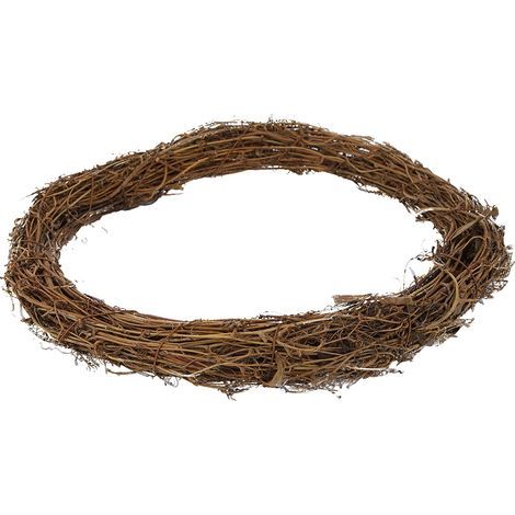 30 cm (11,8 Zoll) großer hängender Rattan-Kranz zum Selbermachen für Garten- und Heimdekoration, ideal für Hochzeiten und Partys. (1/5)