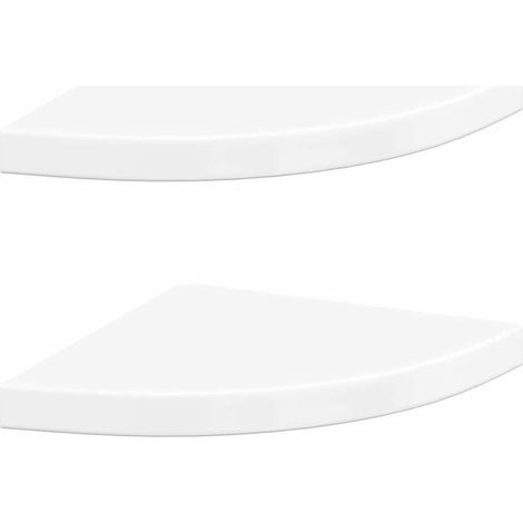 Estante flotante de pared 2 uds MDF blanco brillo 35x35x3,8 cm vidaXL (1/5)