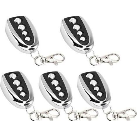 Lot de 5/10 ouvre-porte de garage électrique à télécommande, 433 MHz pour clonage de portail, de garage, de clonage électrique universel (5 pièces) (1/5)