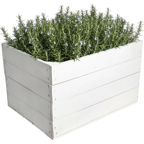 Creative Deco Cassetta in Legno 40 x 30 x 23 cm Scatola Portaoggetti Rustica senza Fessure