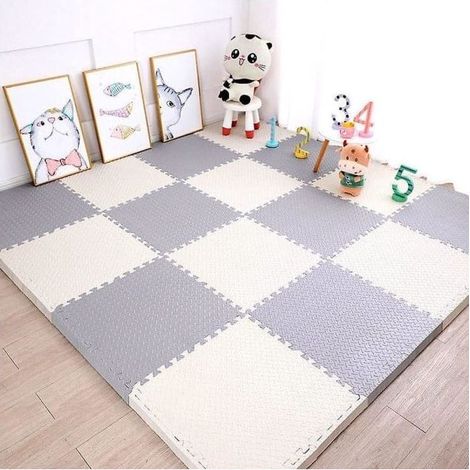 Tapis de jeu en mousse - Tapis puzzle souple en EVA pour enfants, tapis de jeu emboîtable, tapis de sol en mousse, 16 pièces.Fyn1096Fyn10 (1/4)