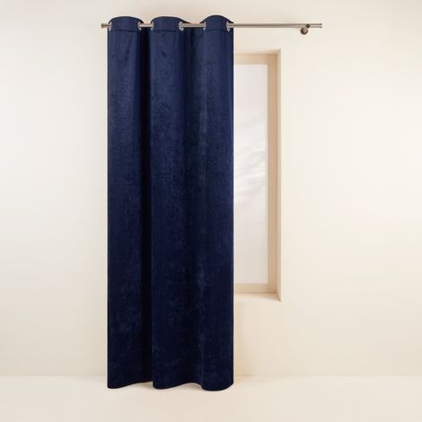 Rideau à oeillets 200x270 cm MADURA - Bleu noir - BAZYL (1/5)