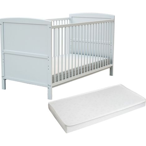 AT4 - Lit bébé évolutif en bois avec matelas en bois LUNA