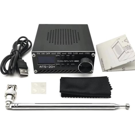 Récepteur Radio Toutes Bandes - FM AM MW SW SSB - DSP Numérique - Haut-Parleur Intégré - Alimentation USB - Boîtier Aluminium - 1 Pièce (1/5)