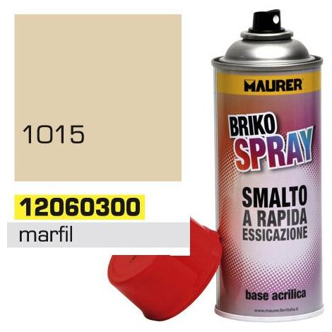 MAURER spray pintura marfil claro 400 ml. , Spray marfil claro.- Capacidad: 400 ml.- RAL: 1015.- Esmalte acrílico de uso profesional.- Excelentes propiedade