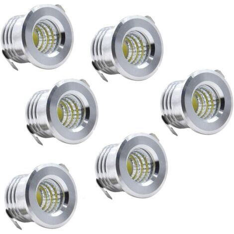 pair Éclairage LED 3W, Lot de 6 Lot de 6 mini spots LED encast (1/5)