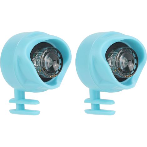 2PCS Mini Lampes de Chaussures LED Sport Extérieur pour Randonnée Camping Bleu, Piles Bouton Intégrées (1/5)