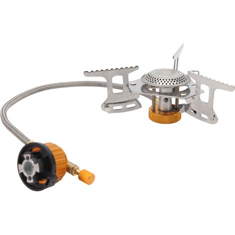 Réchaud à gaz pliable de 3700 W pour le camping, avec allumage piézoélectrique, idéal pour la randonnée et les pique-niques en plein air. (1/5)