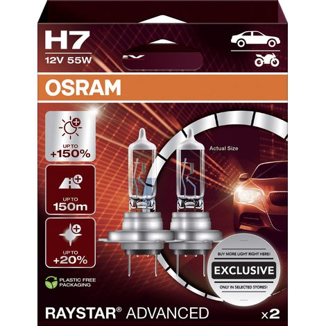 Osram Scheinwerferlampe H7 Raystar Advanced 2.0 2 Stück Scheinwerferlampe (1/2)