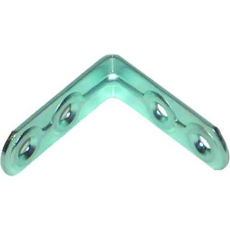 4 PEZZI - LASTRINE STONDATE ANGOLARI PERGIUNZIONE MOBILI 50x50MM - IN ACCIAIO ZINCATO