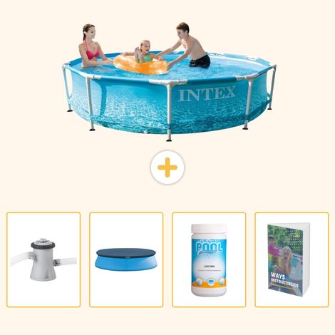Intex Piscine Tubulaire Ronde - 305x76 cm - 5-pièces SCB100 (1/5)