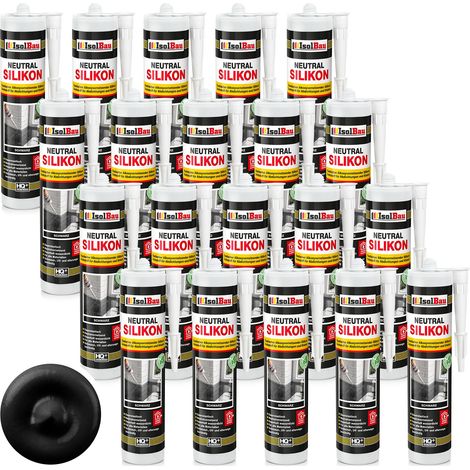 IsolBau Silicone Neutro Nero Neutralsilikon 20 x 300ml (1/5)