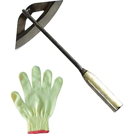 YMYNY Hand-Hohlhacke aus gehärtetem Stahl, tragbares Werkzeug zum Auflockern des Bodens im Garten – Unkrautrechen für den Haushalt, Gartenzubehör (Breite 16 cm / Länge 30 cm) (1/5)