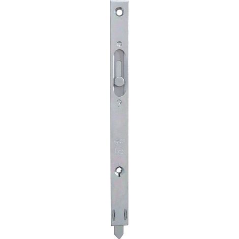 Ferco – Verrou à deux entrées 430 mm – Acier zingué blanc – Pour bois dur et teck – Course 15 mm – Jeu 4/12