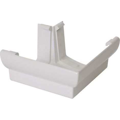 Nicoll – Raccord pour gouttière angle extérieur 90° – PVC blanc à coller – Compatible gouttières Ovation LG28B – Étanchéité parfaite (1/2)