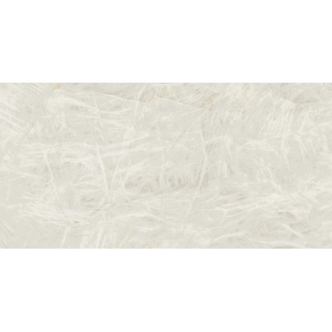 Carrelage effet Marbre Blanc Opale 120x60x0,9 cm Brillant Florenza - Sol et mur intérieur (vendu par carton de 1,44 m²) - RO'MA CARRELAGE