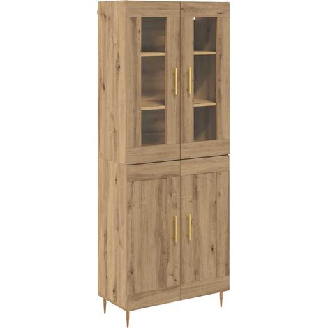 2 pcs Armoires Hauts de rangement - Armoires De Chambre Chêne artisanal Bois d'ingénierie fr6815 - Maison La Vie (1/5)